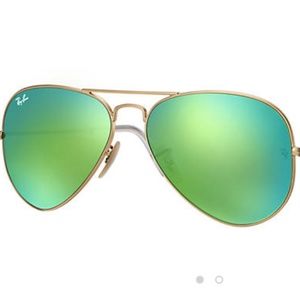 Ray-Ban Aviator Green (Flash) Lenses